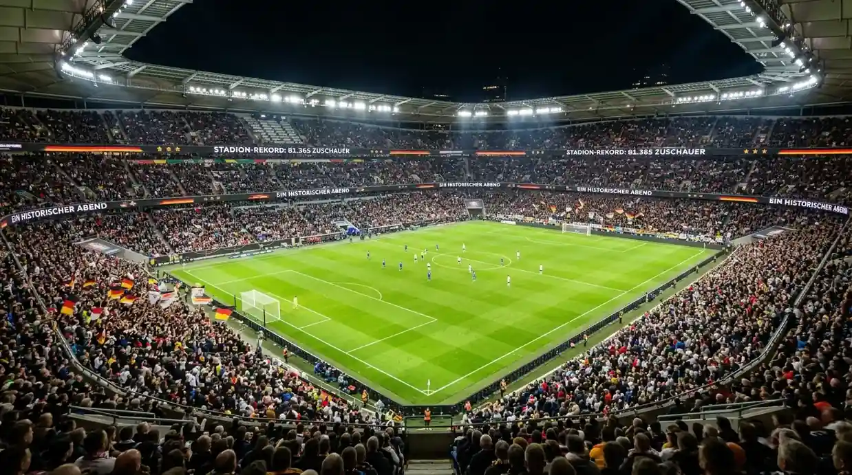 Symbolbild WM-2026-Endstand: gefülltes Stadion und Weltmeister-Trophäe als Sinnbild für die größte WM aller Zeiten