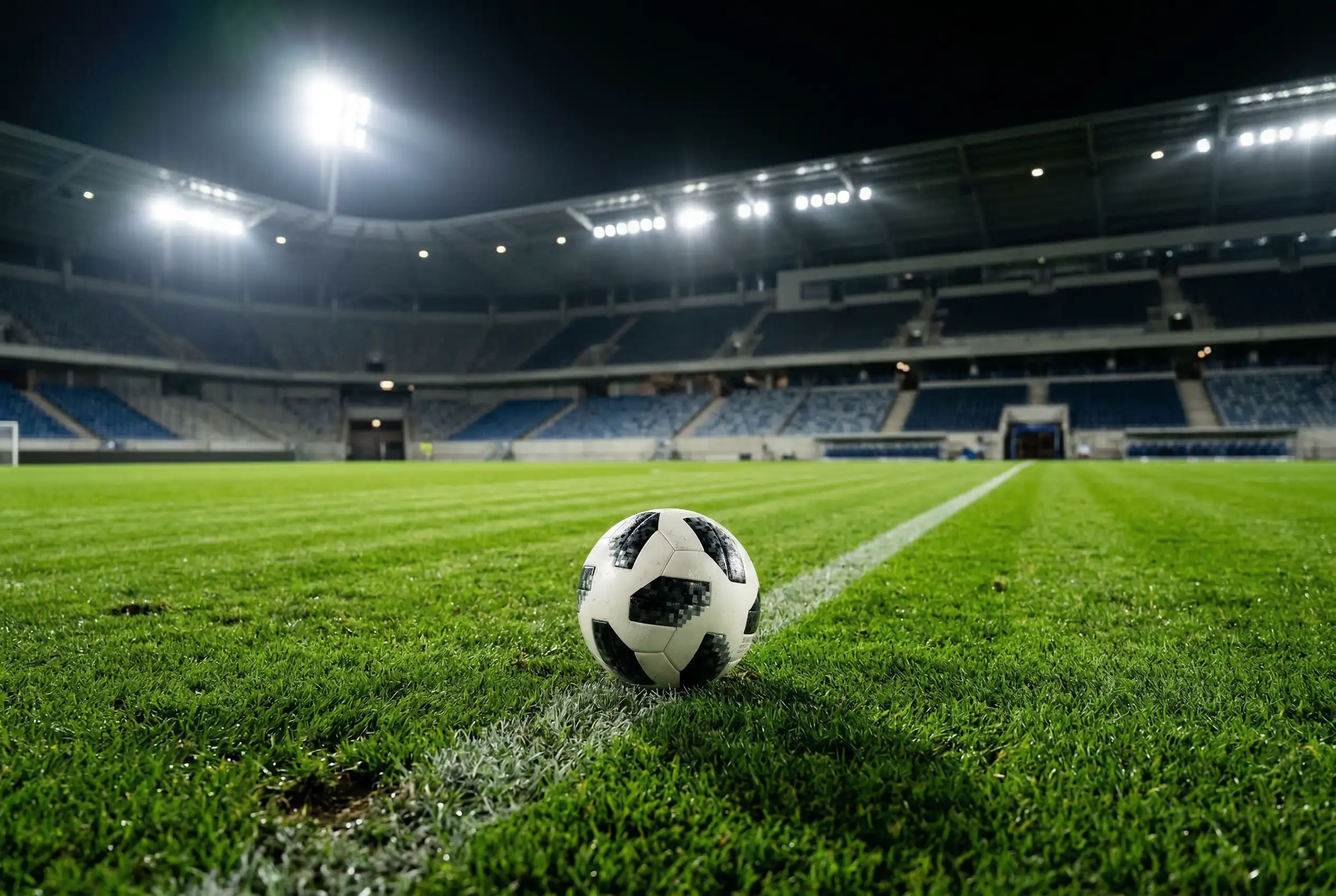 Fußball auf dem Rasen eines hell beleuchteten Stadions bei Nacht für die WM 2026 Gruppe C Analyse